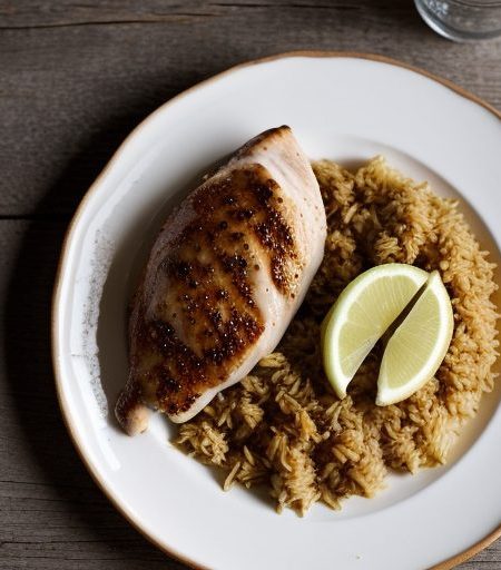 Chicken Breasts With Chilies & Arroz Blanco recipe image