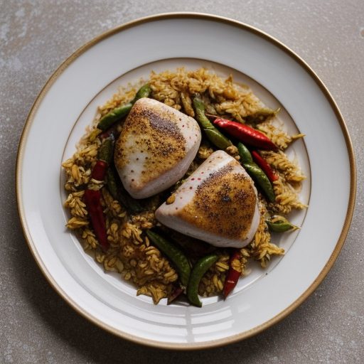 Chicken Breasts With Chilies and Arroz Blanco recipe image