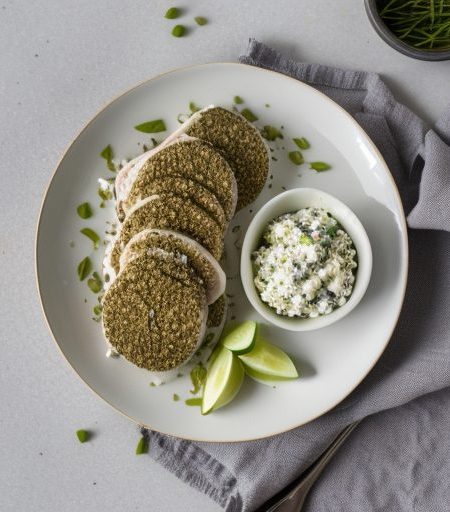 Chicken Breasts With Feta Cheese Sauce recipe image