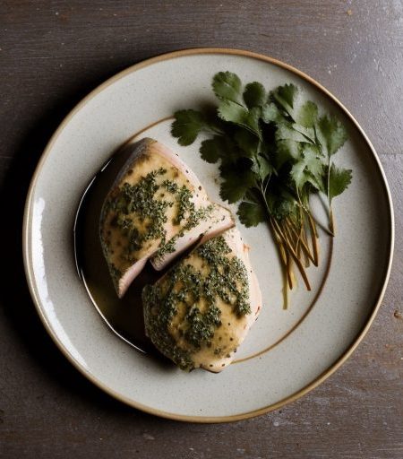 Chicken Breasts With Green Coriander (Cilantro recipe image