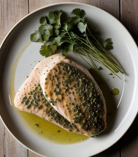 Chicken Breasts With Green Coriander (Cilantro recipe image
