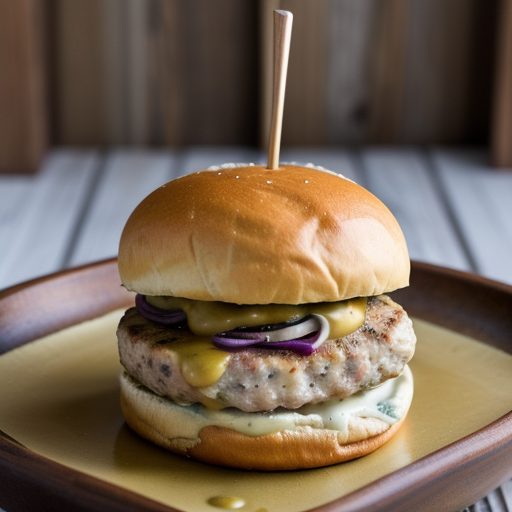 Chicken Burgers With Mustard Sauce recipe image