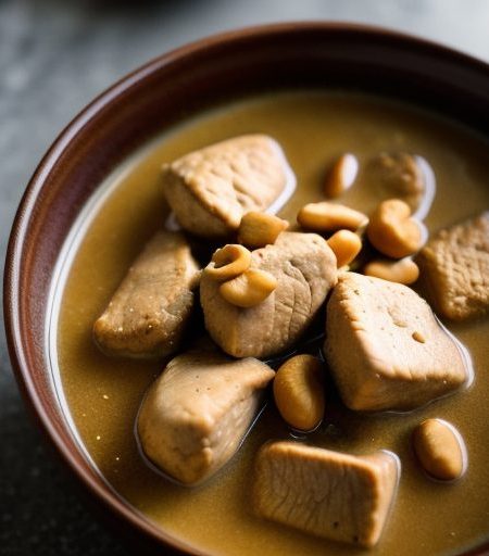 Chicken Chunks With Peanuts in Spicy Sauce (K recipe image