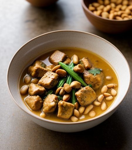 Chicken Chunks With Peanuts in Spicy Sauce (Kung Pao recipe image
