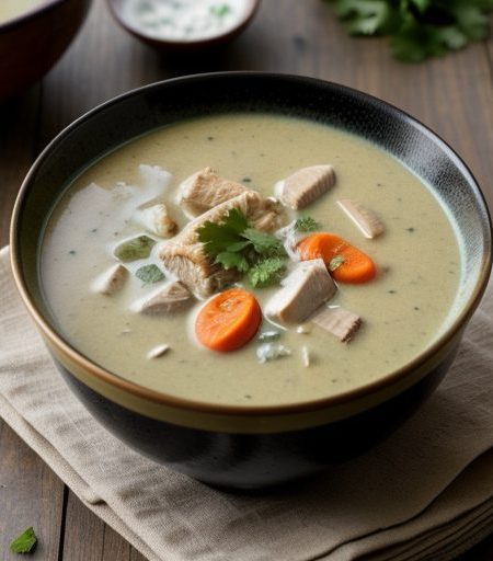 Chicken Coconut Soup (Tom Kah Gai recipe image