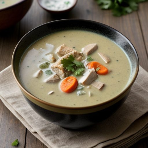 Chicken Coconut Soup (Tom Kah Gai recipe image