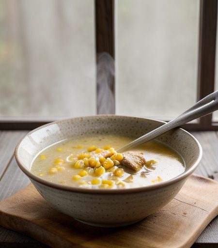 Chicken Corn-Meal Soup recipe image