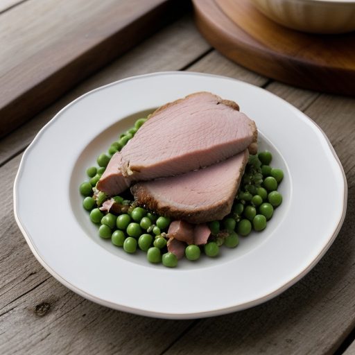 Chicken Country Ham & Peas recipe image