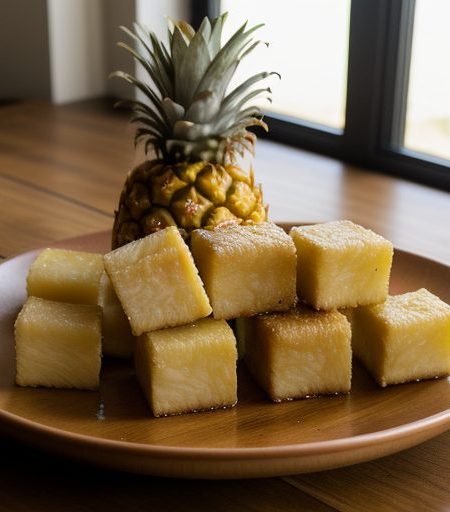 Chicken Cubes With Cherry & Pineapple recipe image
