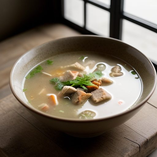 Chicken Dinola (Chicken Soup With Ginger & Ve recipe image