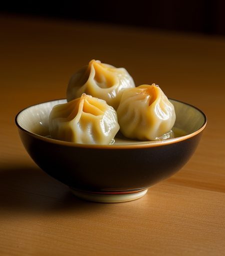 Chicken Dumplings With Orange Dipping Sauce recipe image