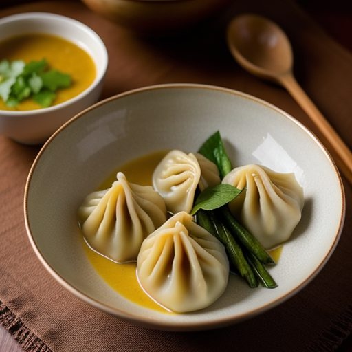 Chicken Dumplings With Orange Dipping Sauce recipe image