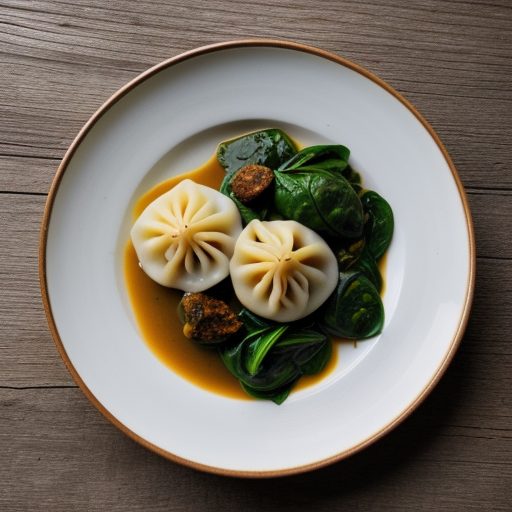 Chicken Dumplings With Spinach and Sultanas recipe image