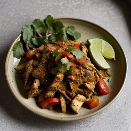 Chicken Fajitas With Tomato-Coriander Salsa recipe image