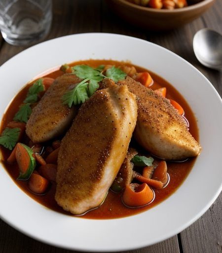 Chicken Fillets in Tomato Wine Sauce recipe image