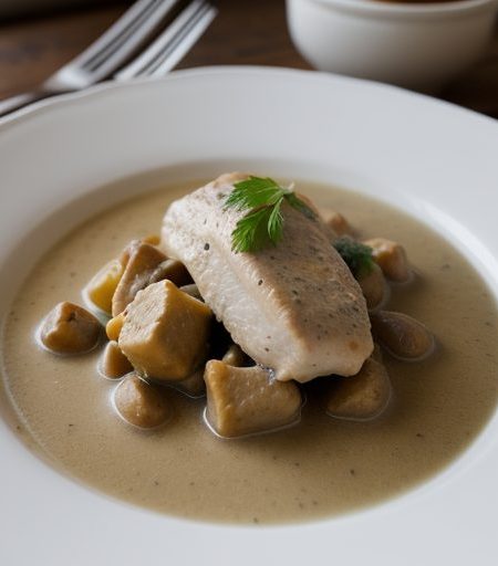 Chicken Fricassee (Huhnerfrikassee recipe image