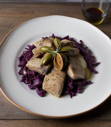 Chicken Fricassee With Red Cabbage recipe image