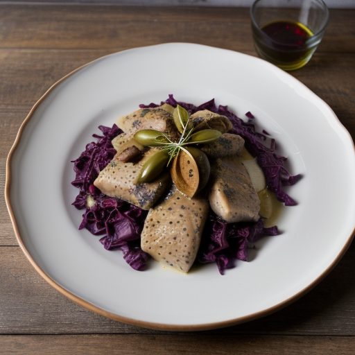 Chicken Fricassee With Red Cabbage recipe image