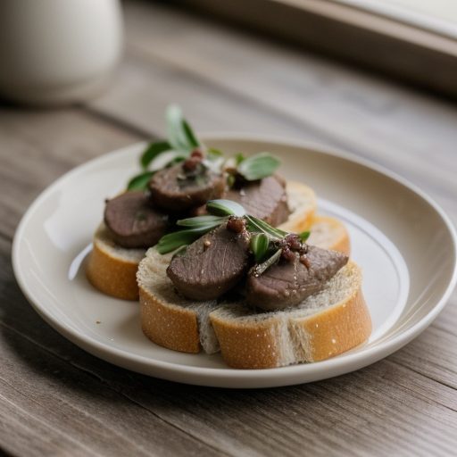 Chicken Liver Crostini - Bon Appetit recipe image