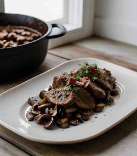 Chicken Livers & Mushrooms recipe image