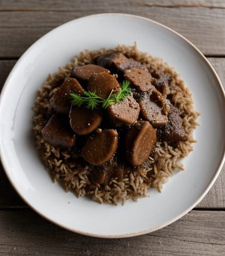 Chicken Livers Over Rice recipe image
