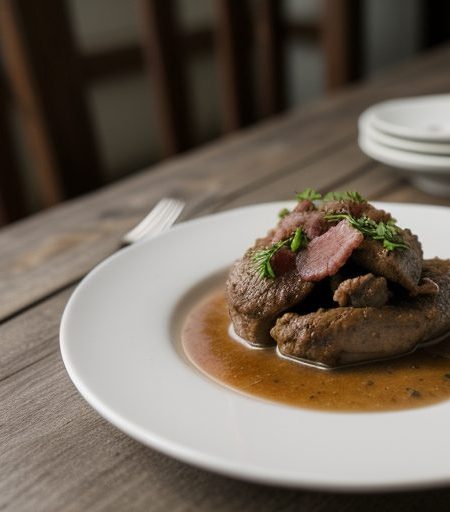 Chicken Livers With Bacon recipe image
