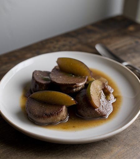 Chicken Livers With Glazed Apples recipe image