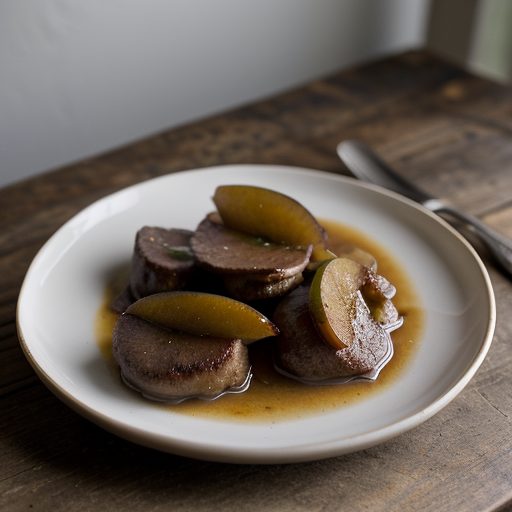Chicken Livers With Glazed Apples recipe image
