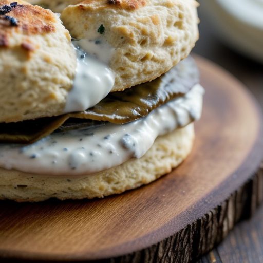 Chicken Madeira on Herbed Biscuits recipe image