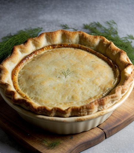 Chicken Mushroom Pie With Dill Crust recipe image