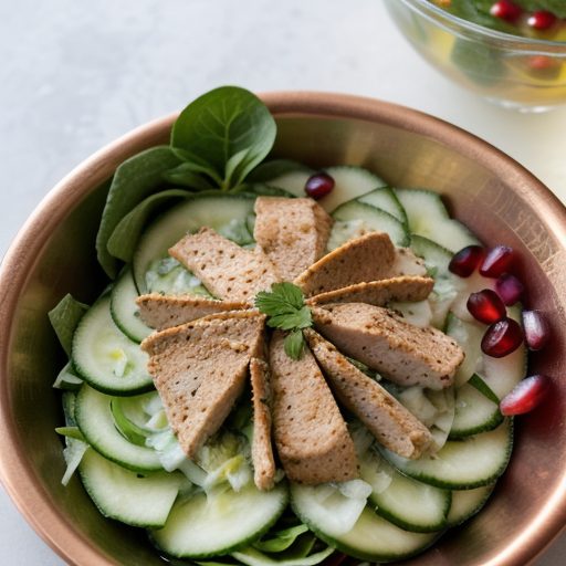 Chicken Pita~ Cucumber Salad~ Ice Tea~ recipe image