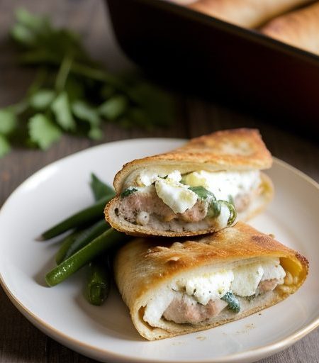 Chicken Pockets Stuffed With Goat's Cheese and Poblanos recipe image
