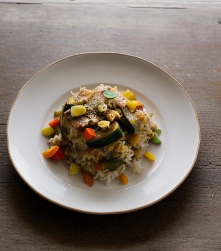 Chicken & Rice Casserole With Summer Vegetabl recipe image
