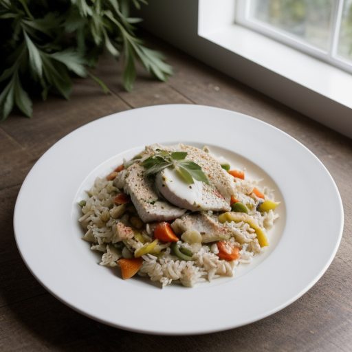 Chicken & Rice Primavera recipe image