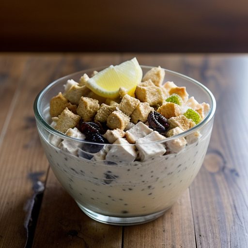 Chicken Salad With Lemon, Raisins and Croutons recipe image