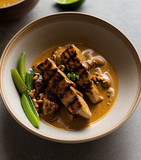 Chicken Sate With Peanut Sauce recipe image