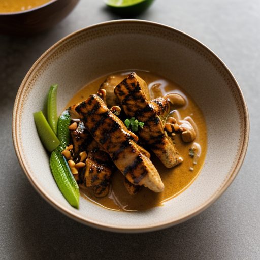 Chicken Sate With Peanut Sauce recipe image