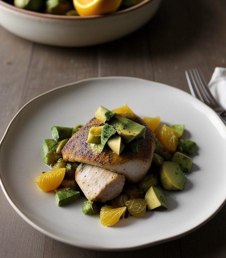 Chicken Saute With Oranges & Avocados recipe image
