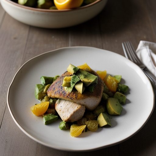 Chicken Saute With Oranges & Avocados recipe image