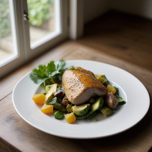 Chicken Saute With Oranges and Avocados recipe image