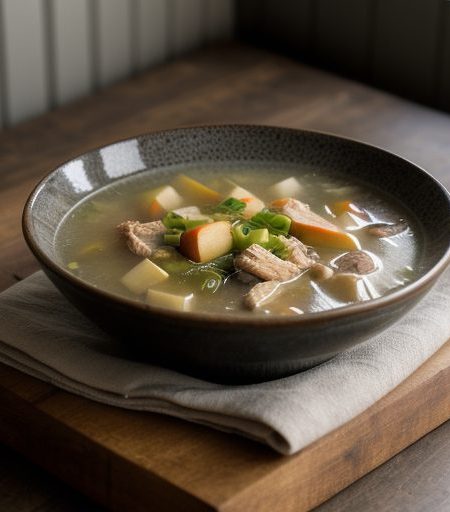 Chicken Soup W/ Apples & Leeks recipe image