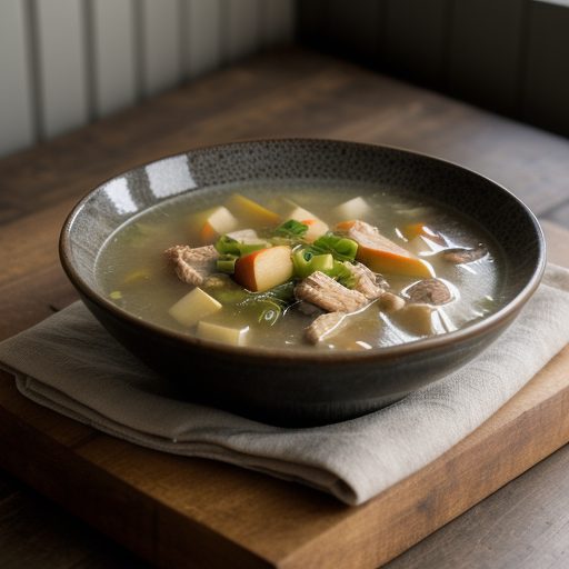 Chicken Soup W/ Apples & Leeks recipe image