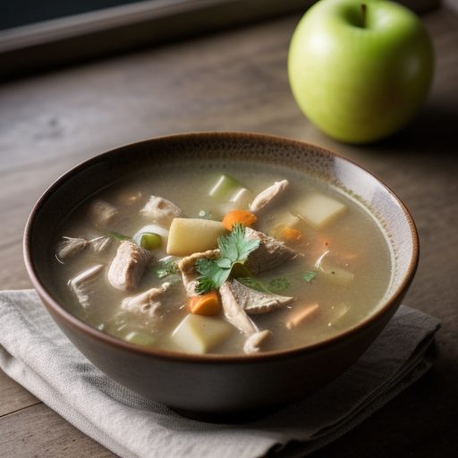 Chicken Soup With Apples & Leeks recipe image