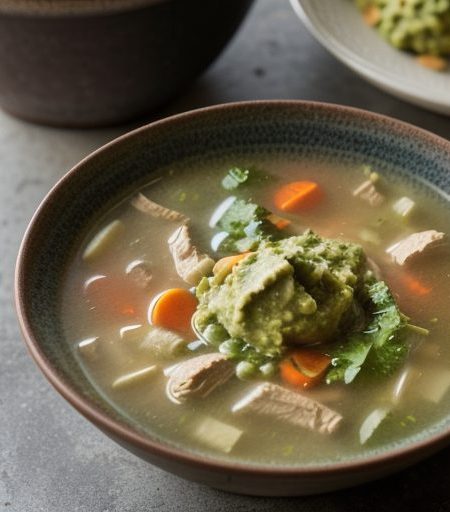 Chicken Soup With Guacamole recipe image