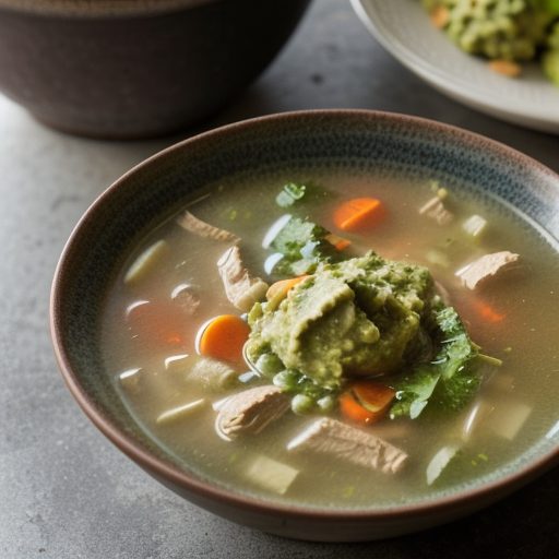 Chicken Soup With Guacamole recipe image