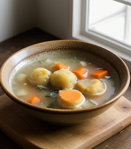 Chicken Soup With Potato Dumplings (Gfdm86 A recipe image