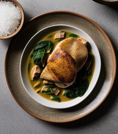 Chicken & Spinach in Coconut Milk--Mao Luau recipe image