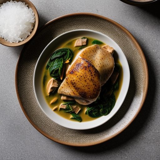 Chicken & Spinach in Coconut Milk--Mao Luau recipe image