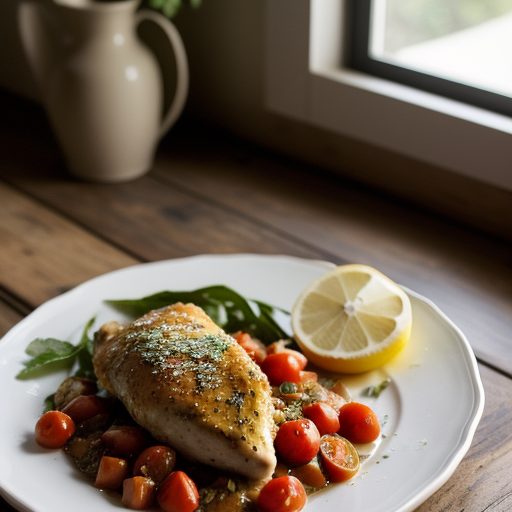 Chicken Taverna With Tomatoes recipe image