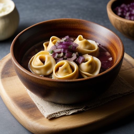 Chicken Tortellini in a Sweet Onion-Lambrusco Broth recipe image